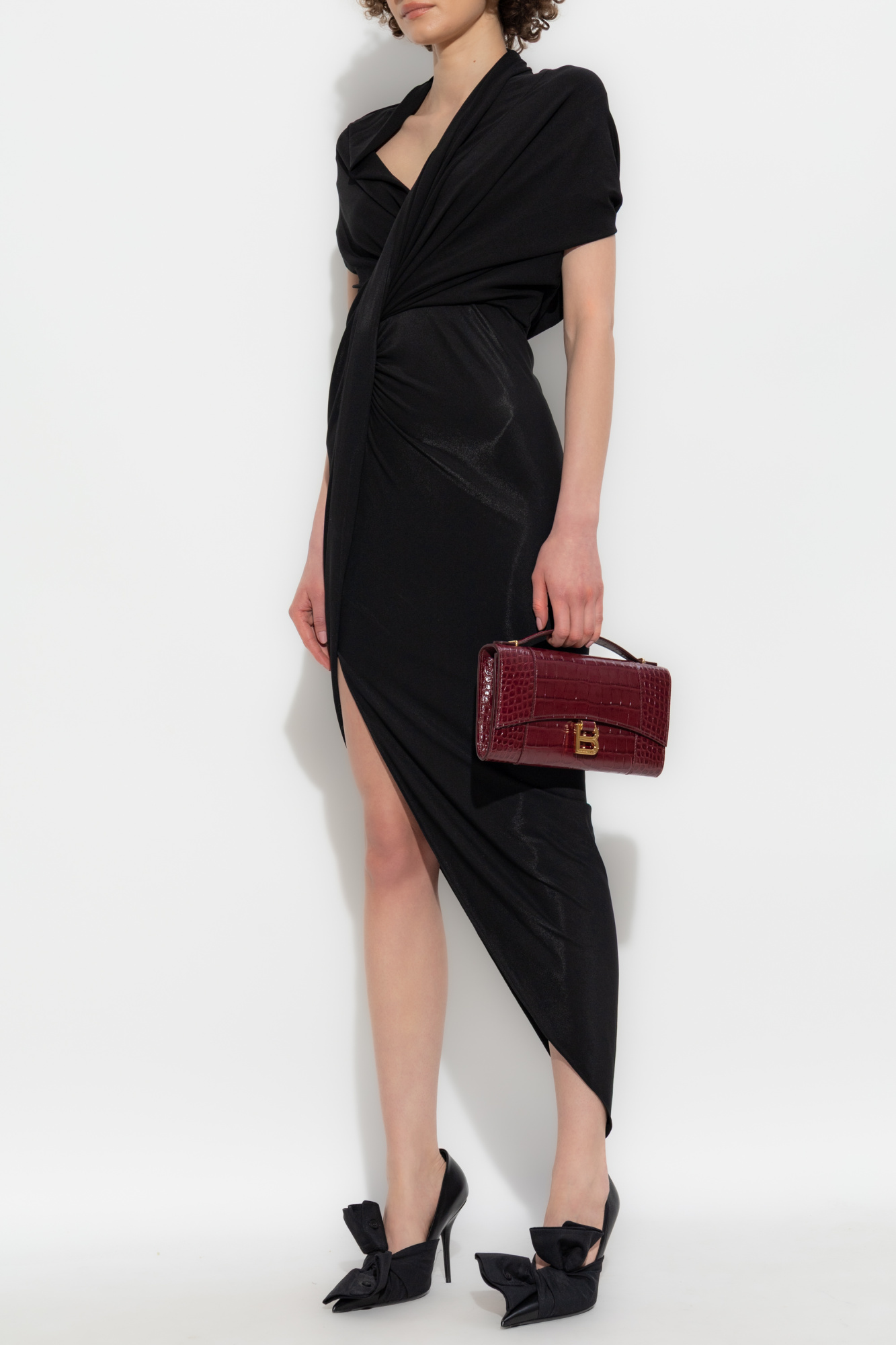 Black Dress with draping Balenciaga - Vitkac France